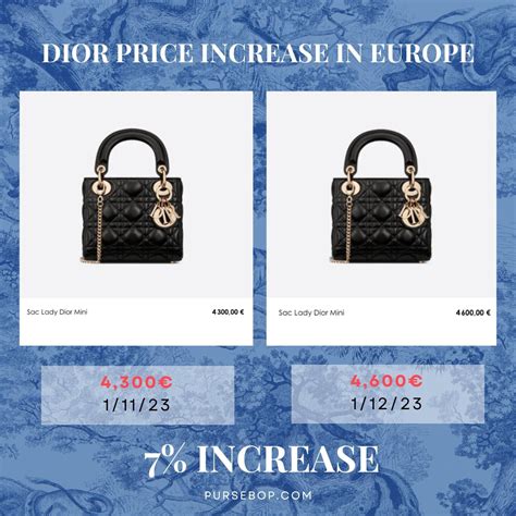 dior bag price guide